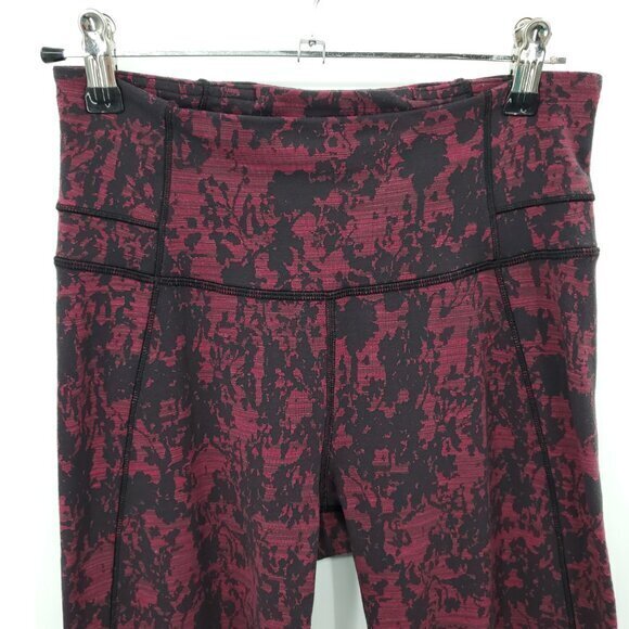 HEMMED to 29" Lululemon Groove Pant Bootcut Sz 6 Scatter Blossom Jacquard Garnet - Picture 6 of 16